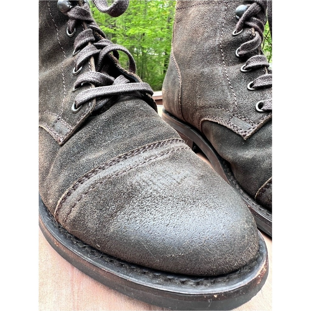 Thursday Captain Boots-Dark Olive Suede Women's size 8 - Picture 9 of 13
